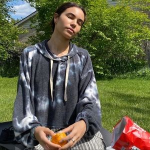 Urban outfitters cropped Jenny tie dye cozy hoodie